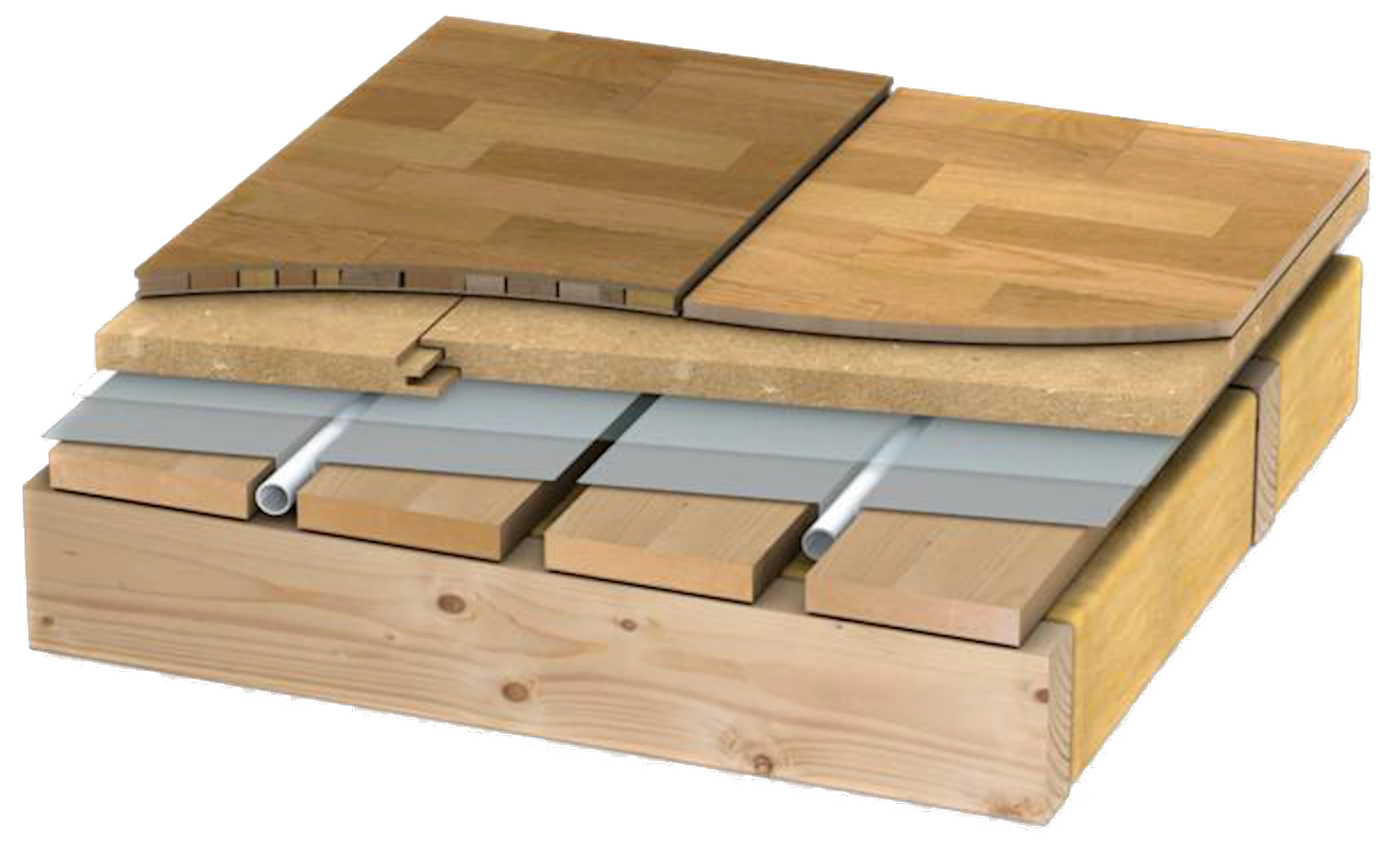 VB000085 - Standard gulvvarmesystem i trebjelkelag - 