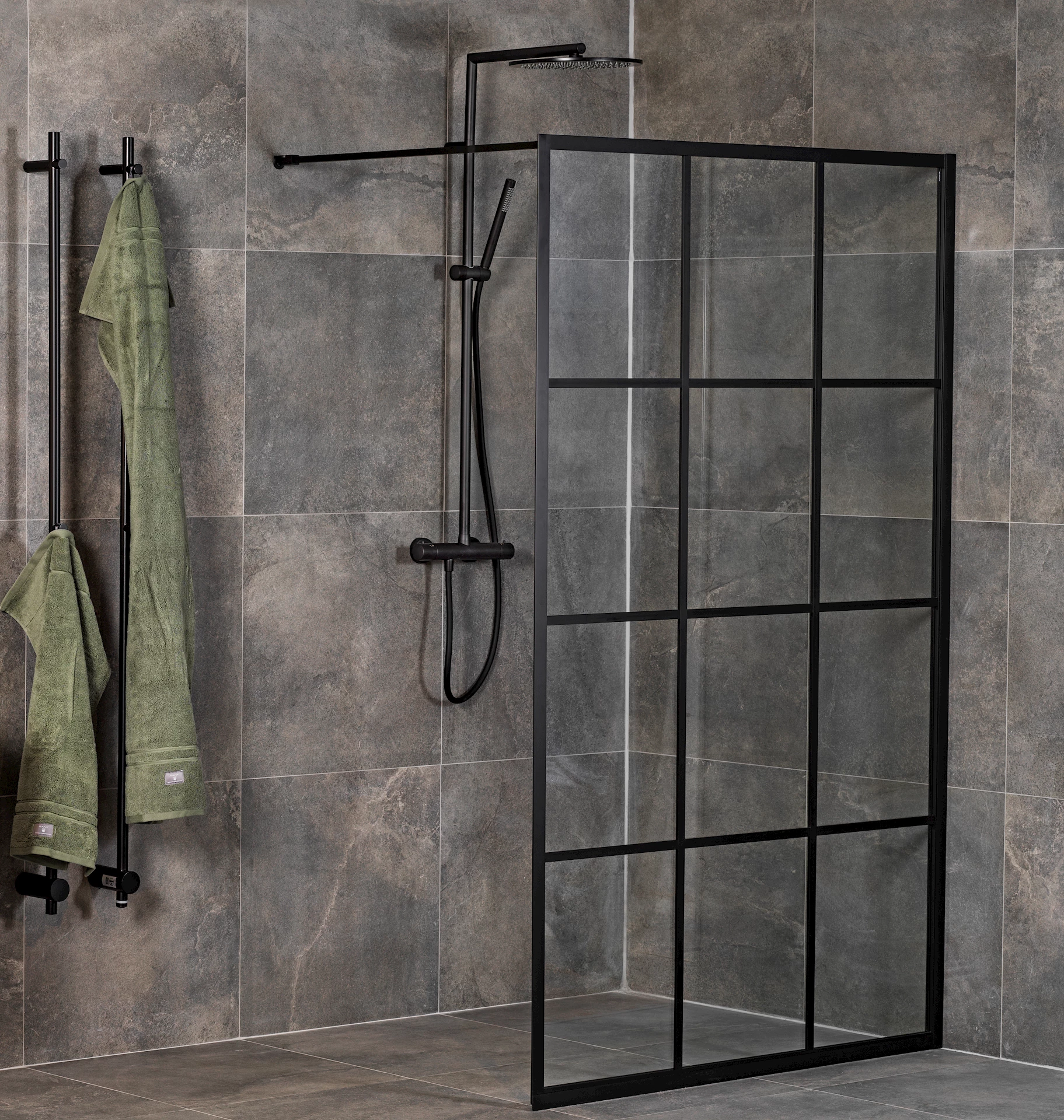 ART7333899 - Empire skjermvegg m/sprosser, sort - 